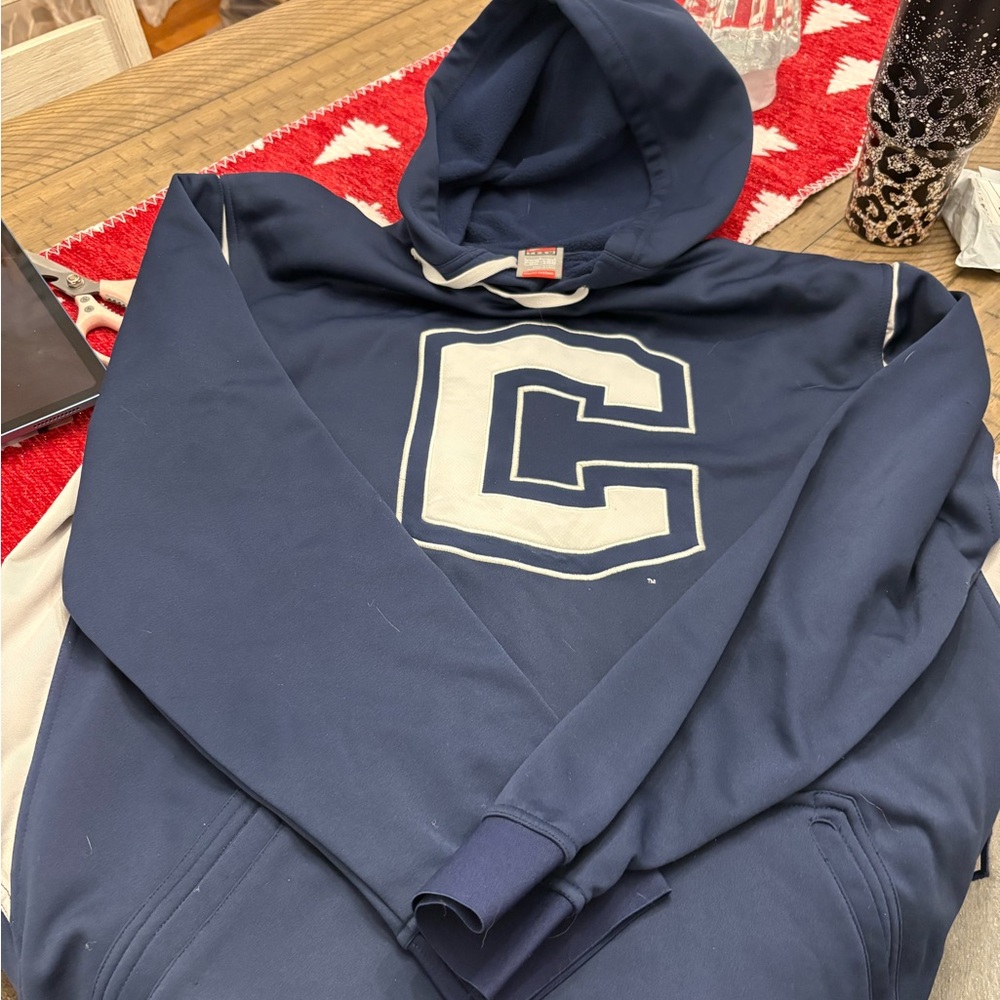 UConn huskies  Navy Hoodie with Bold 'C' Logo